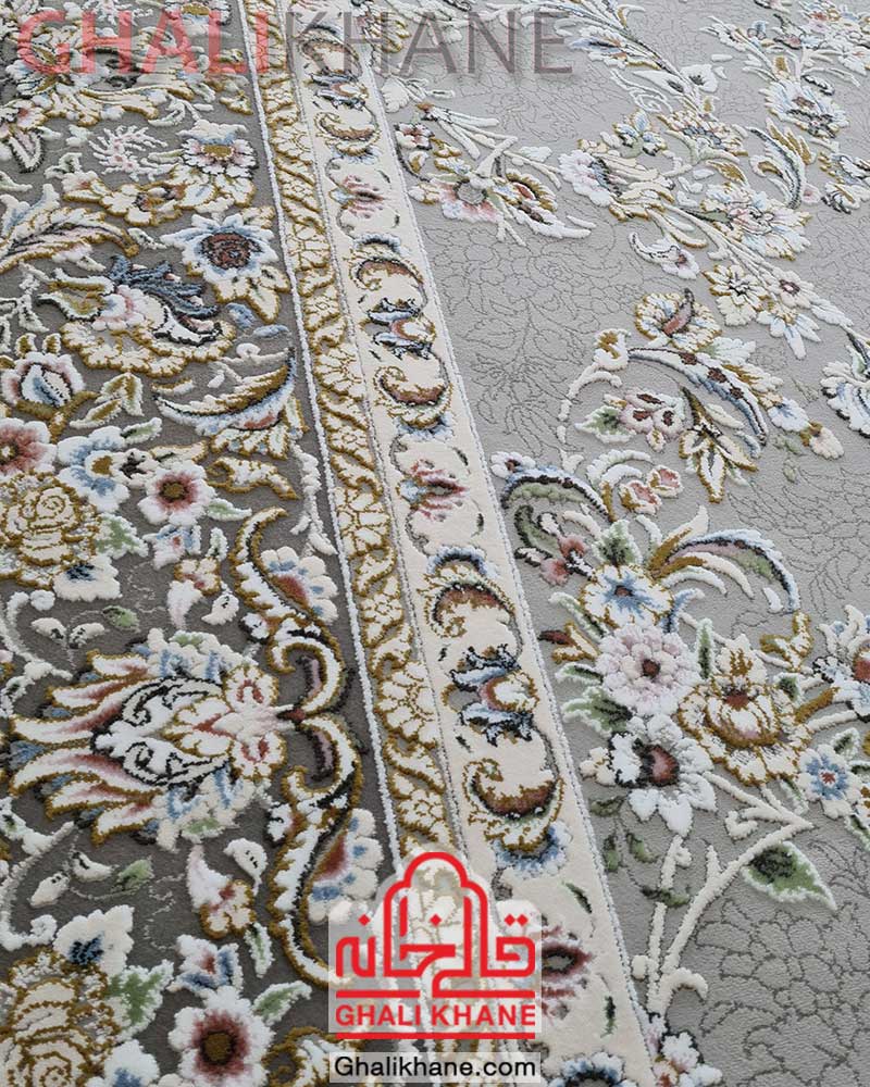 فرش زمرد مشهد کد 30004 سیلور