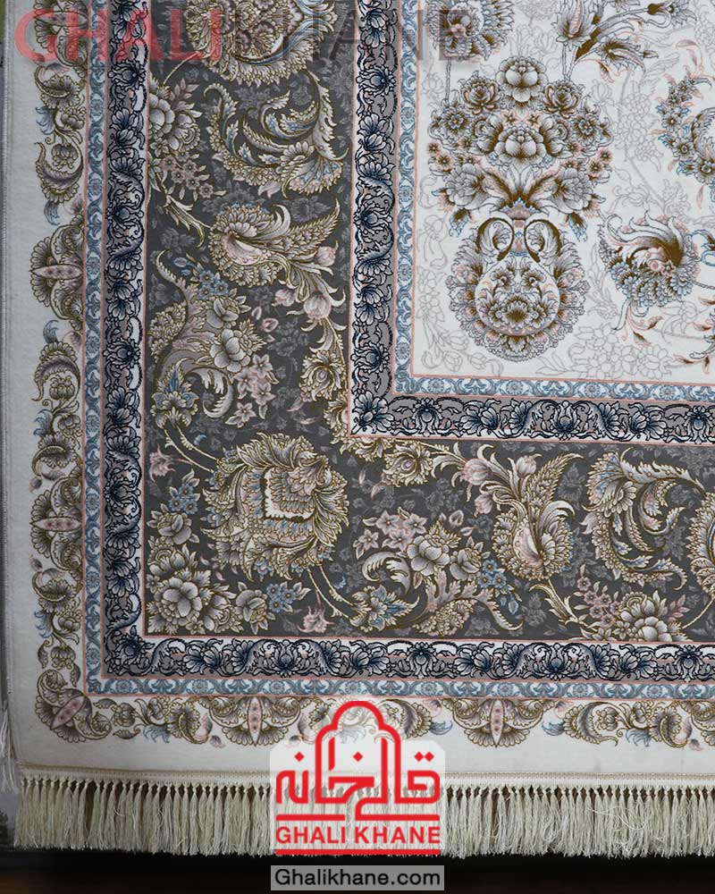 فرش مشهد کد 802078 کرم