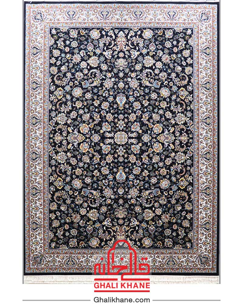 فرش نگین مشهد کد 2591 سرمه ای