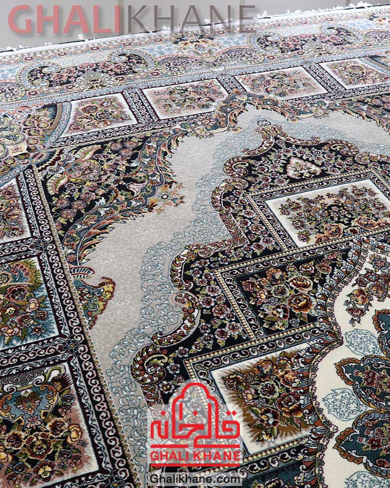 فرش نگین مشهد 700 شانه کد 2595 حوض نقره فیلی
