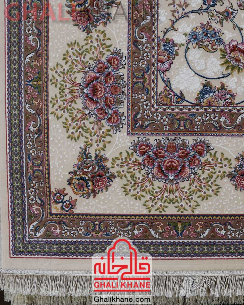 فرش نگین مشهد کد 1011 کرم