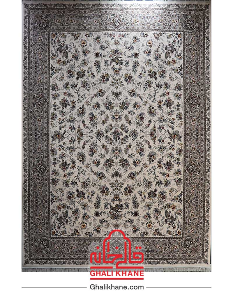 فرش زمرد مشهد کد 22006 کرم