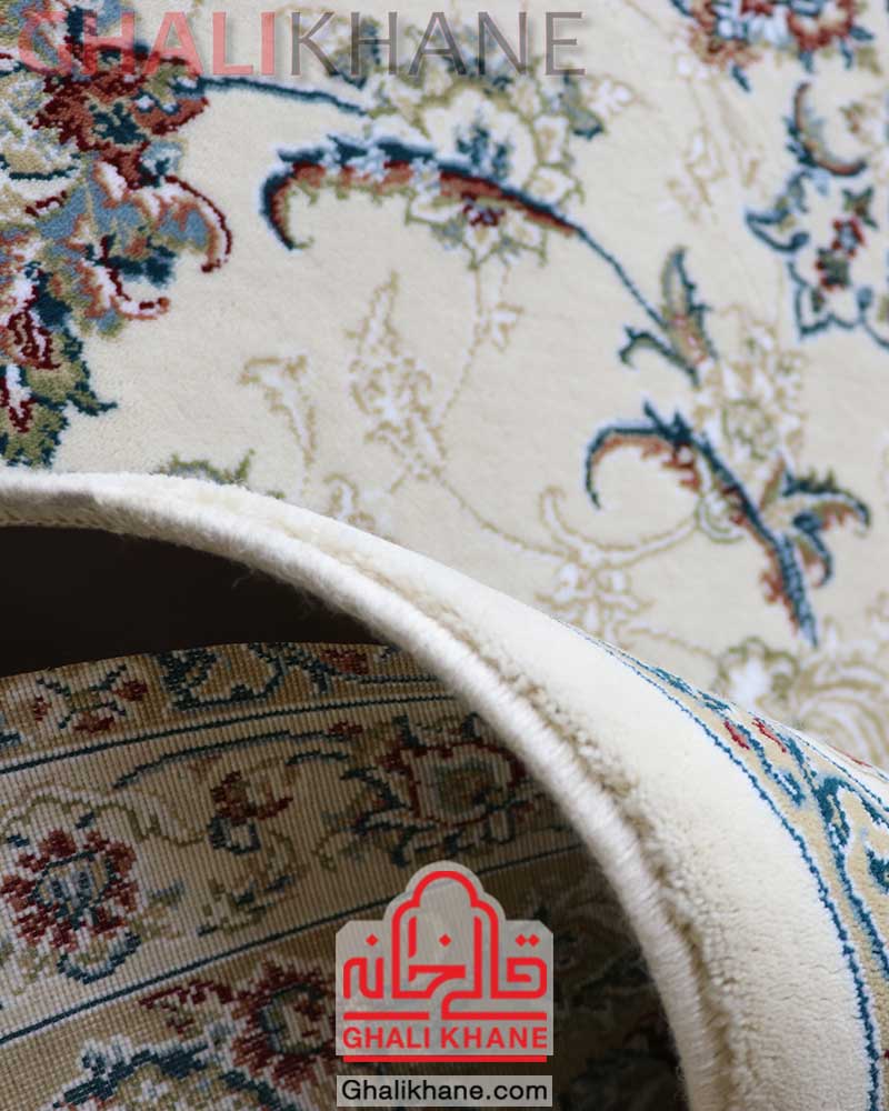 فرش زمرد مشهد کد 14000 کرم