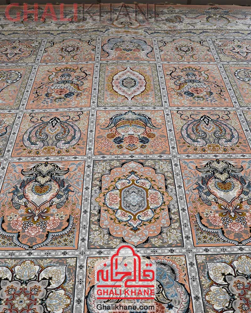 فرش مشهد کد 802188 گلبهی خشتی