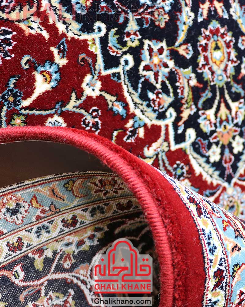 فرش ماشینی مشهد 700 شانه کد 872107 لاکی