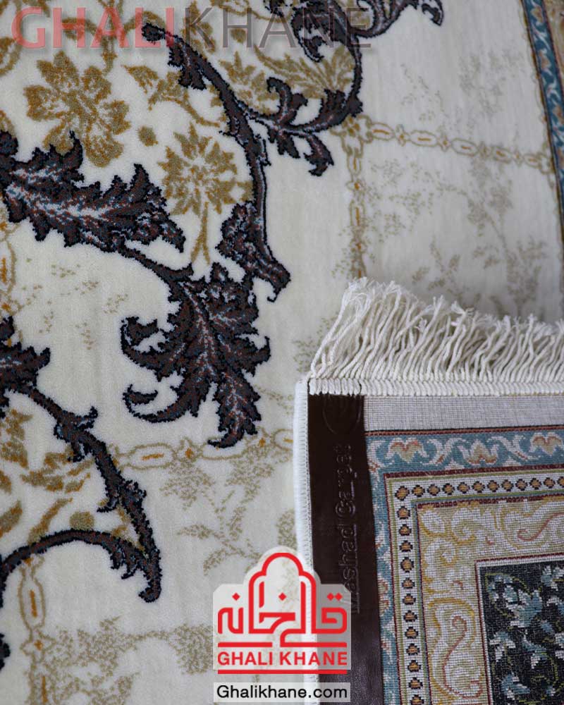 فرش مشهد کد 872364 طرح هیوا کرم