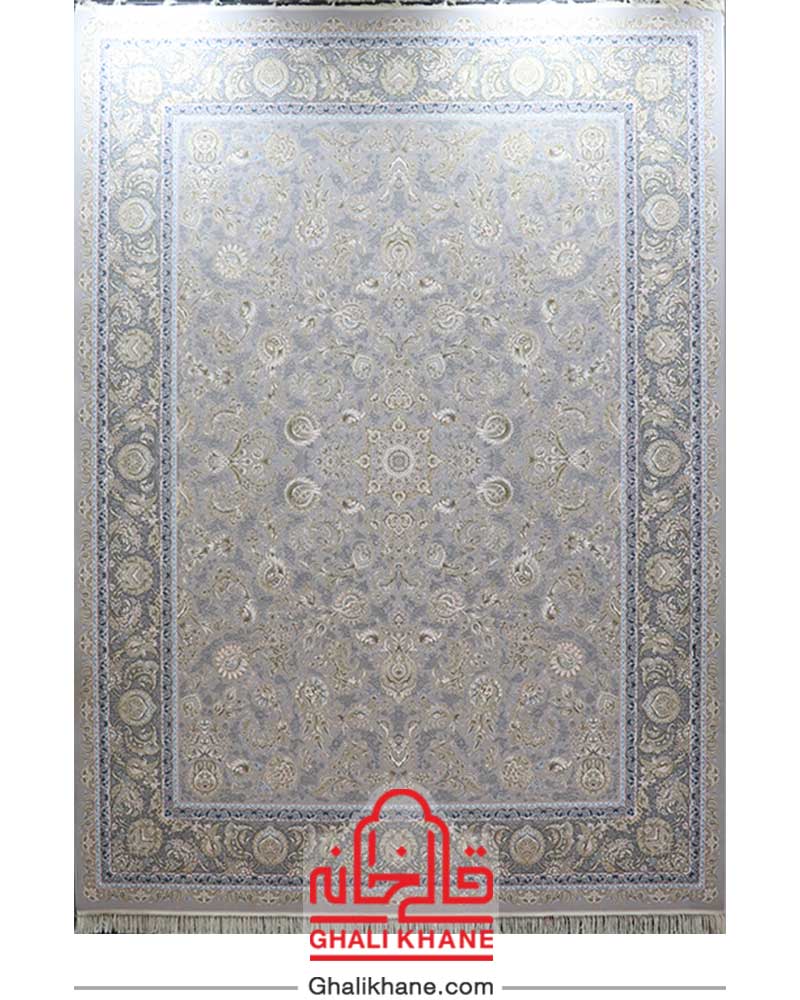 فرش مشهد کد 802078 نقره ای