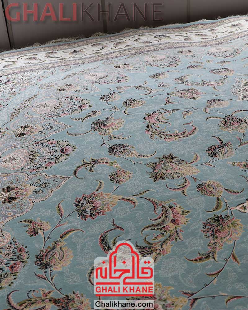 فرش مشهد کد 815005 آبی