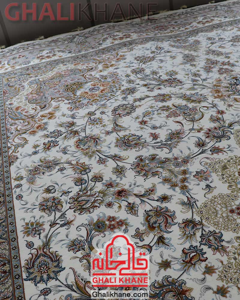 فرش مشهد کد 802080 کرم