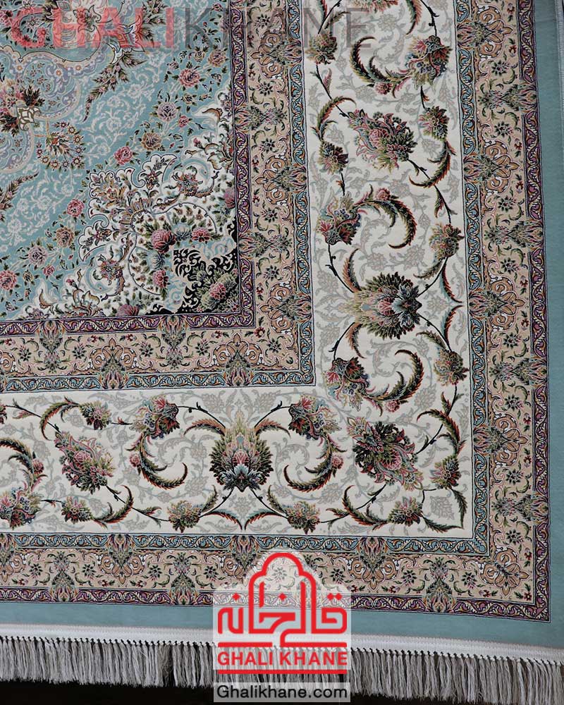 فرش مشهد کد 815005 آبی