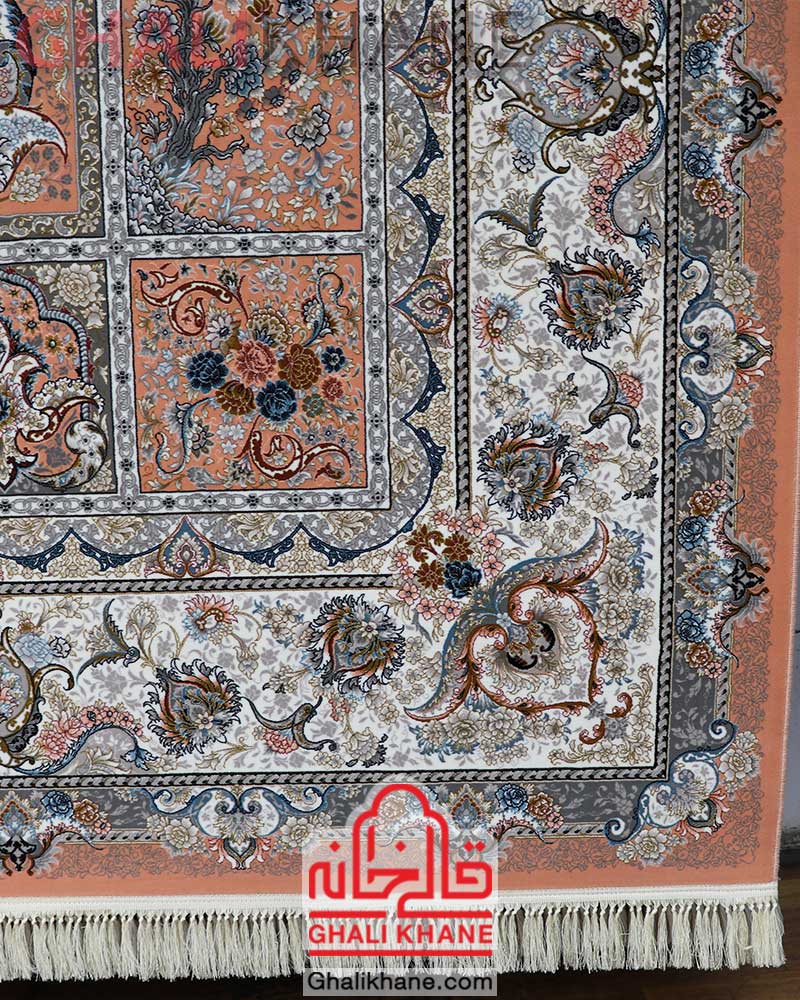 فرش مشهد کد 802188 گلبهی خشتی