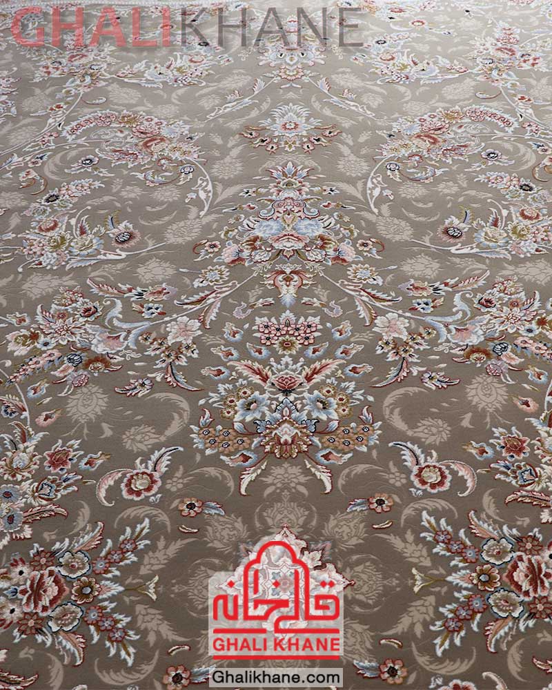 فرش زمرد مشهد 1200 شانه کد 37001 نسکافه ای