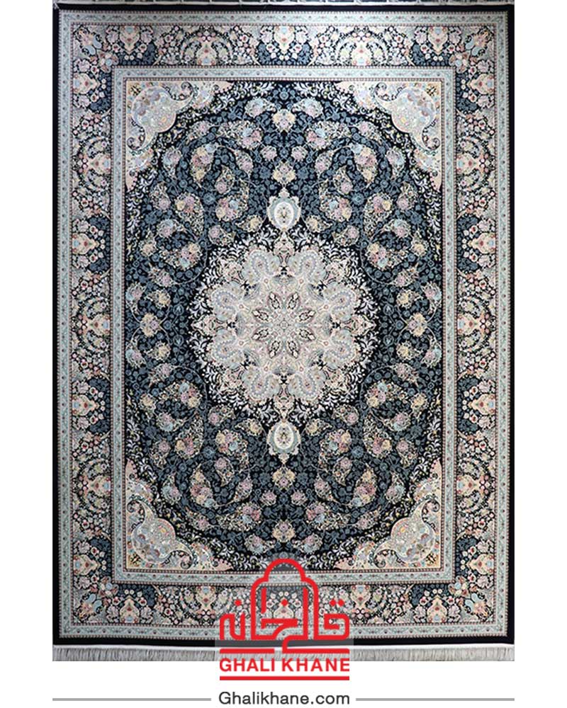 فرش مشهد کد 515014 سرمه ای