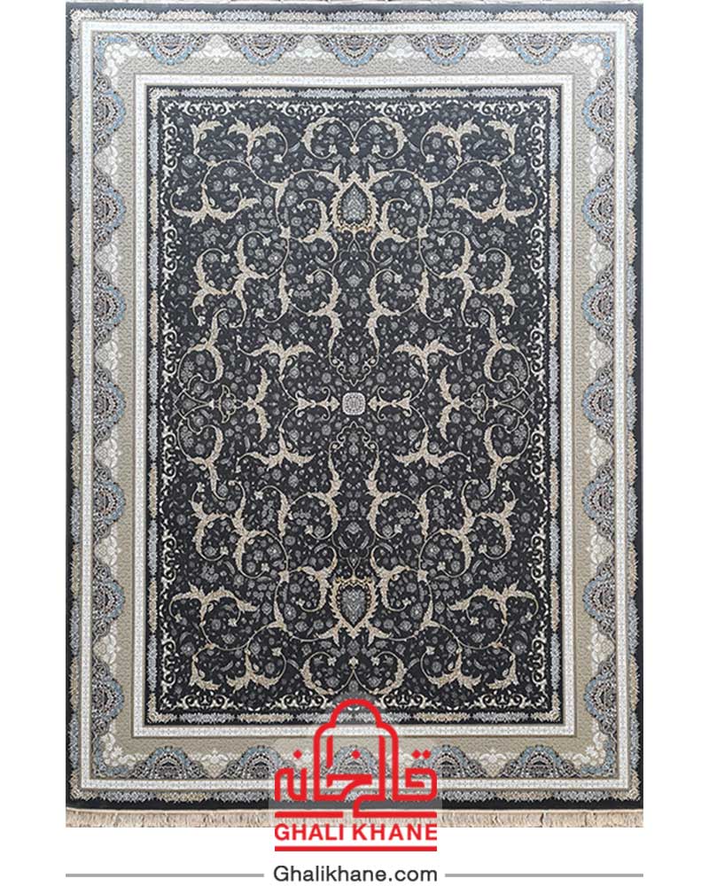فرش نگین مشهد کد 2608 ‌ذغالی