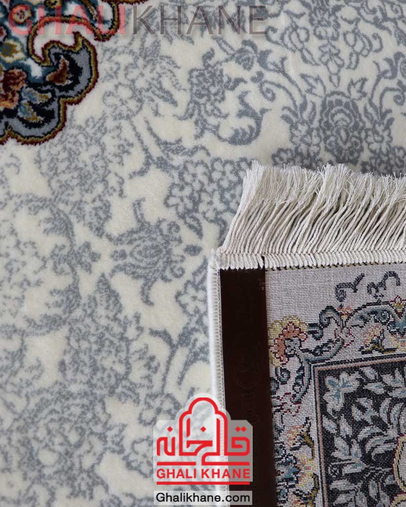 فرش ماشینی مشهد 700 شانه کد 872365 کرم