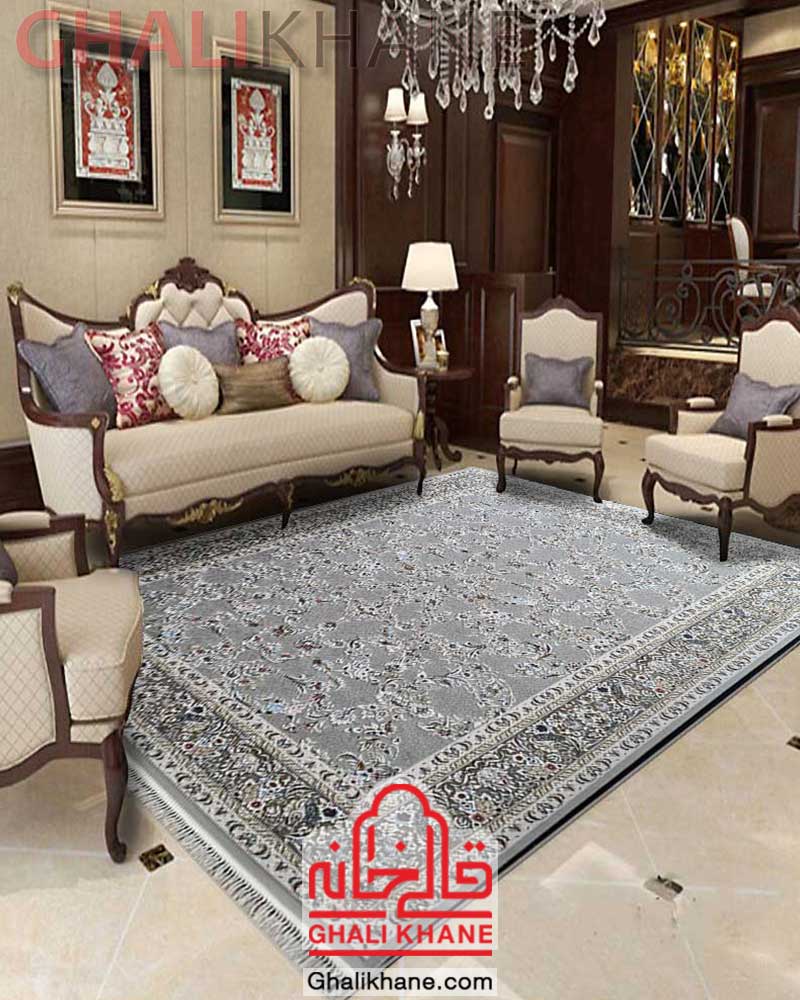 فرش زمرد مشهد کد 30004 سیلور