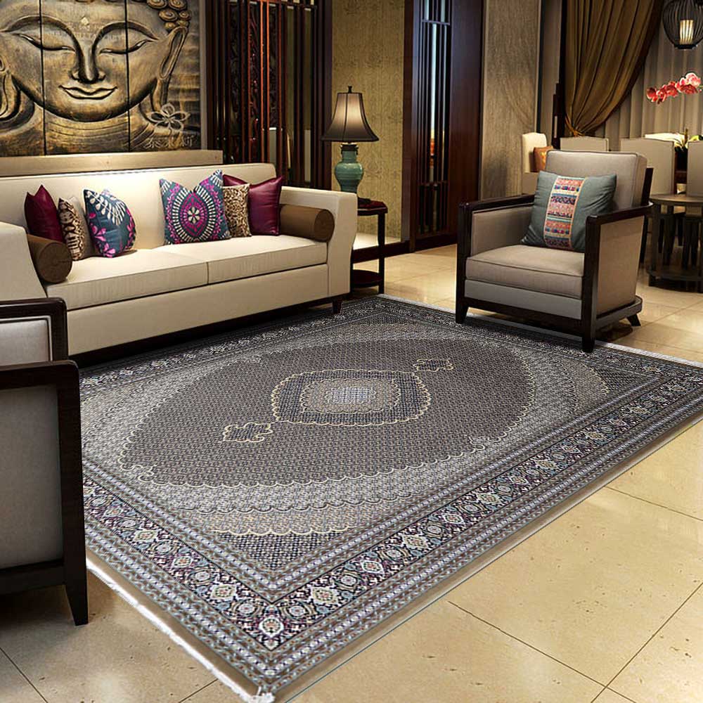 فرش مشهد طرح ریزماهی کد 87034 گردویی