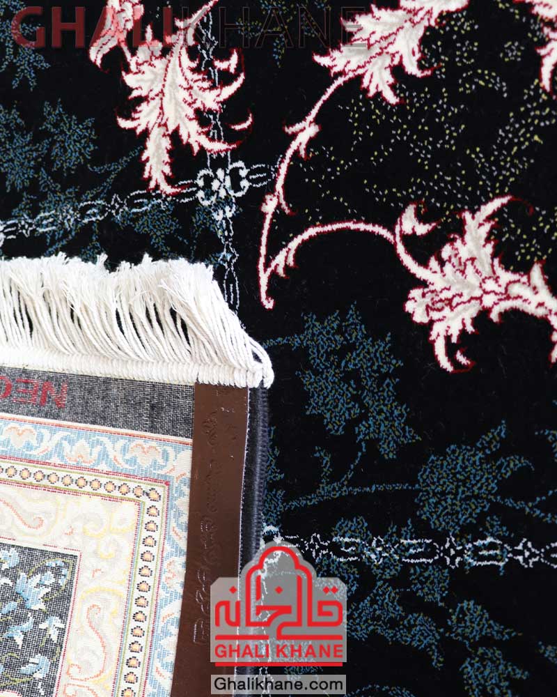 فرش نگین مشهد کد 2598 هیوا سرمه ای