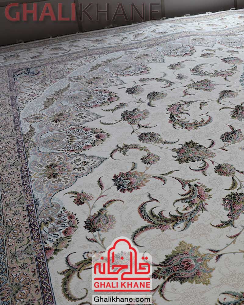 فرش مشهد کد 815005 کرم