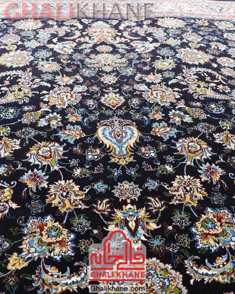 فرش نگین مشهد کد 2591 سرمه ای