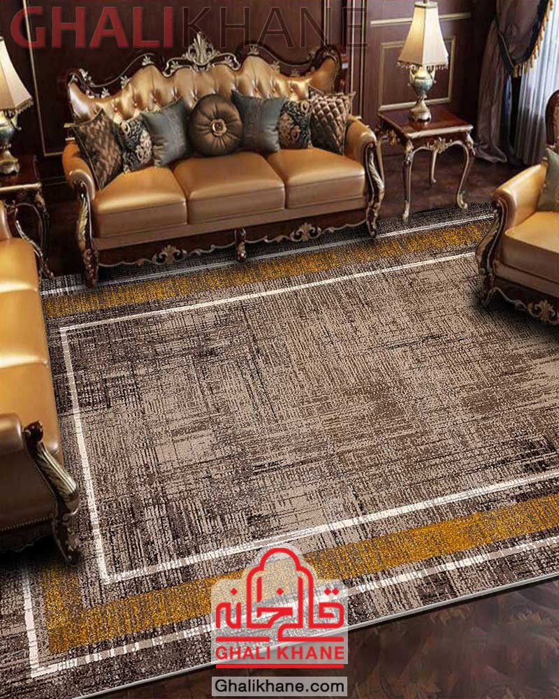 گلیم فرش ساوین طرح نیلو شکلاتی