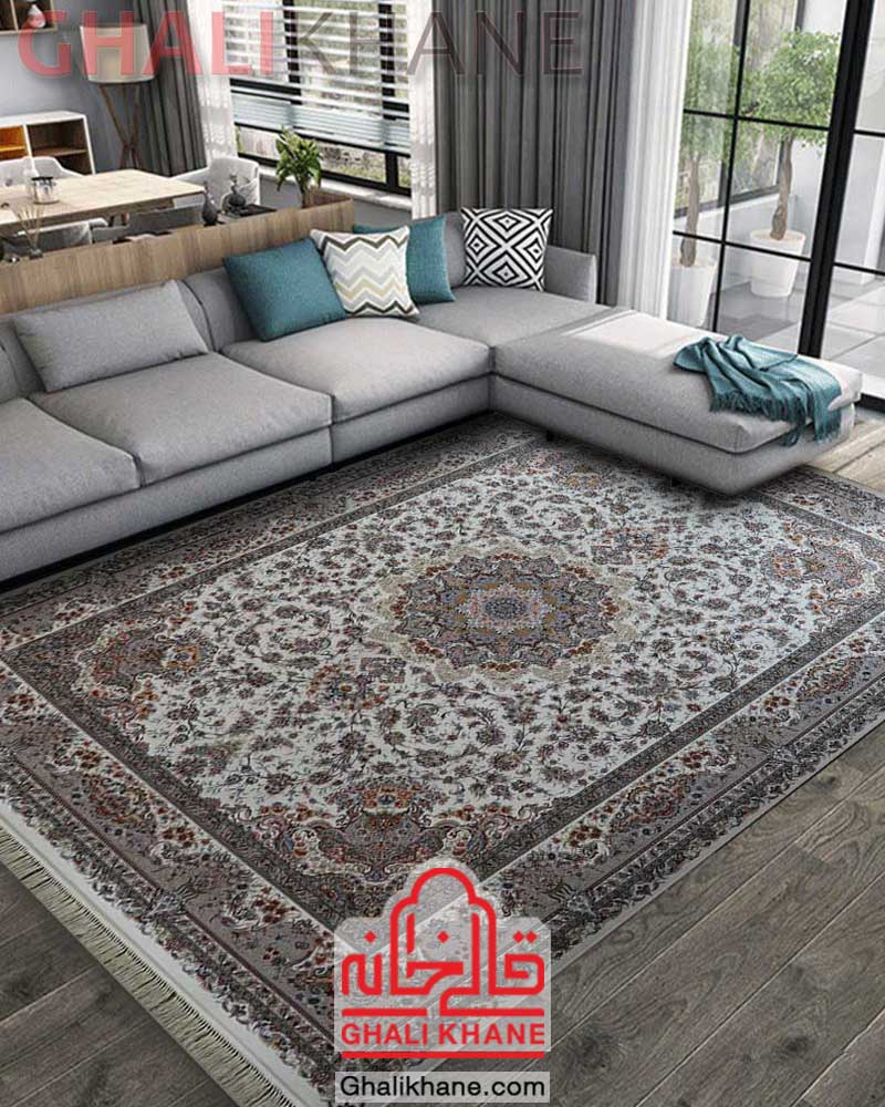 فرش مشهد کد 802080 کرم