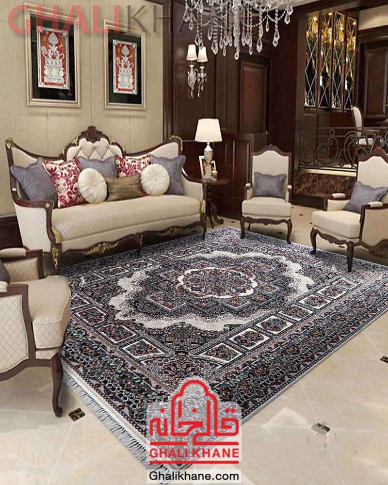 فرش زمرد مشهد کد 25032 حوض نقره کرم