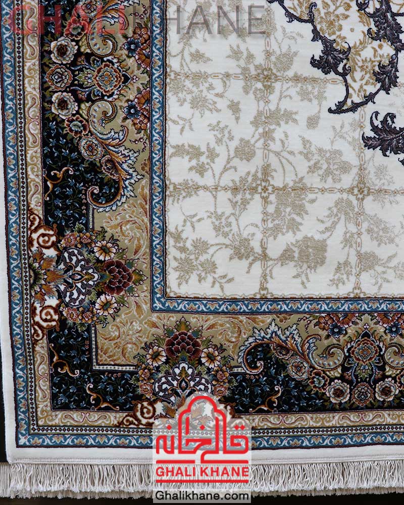 فرش مشهد کد 872364 طرح هیوا کرم
