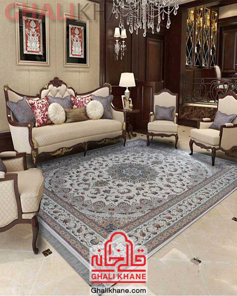 فرش مشهد 1500 شانه کد 815005 کرم