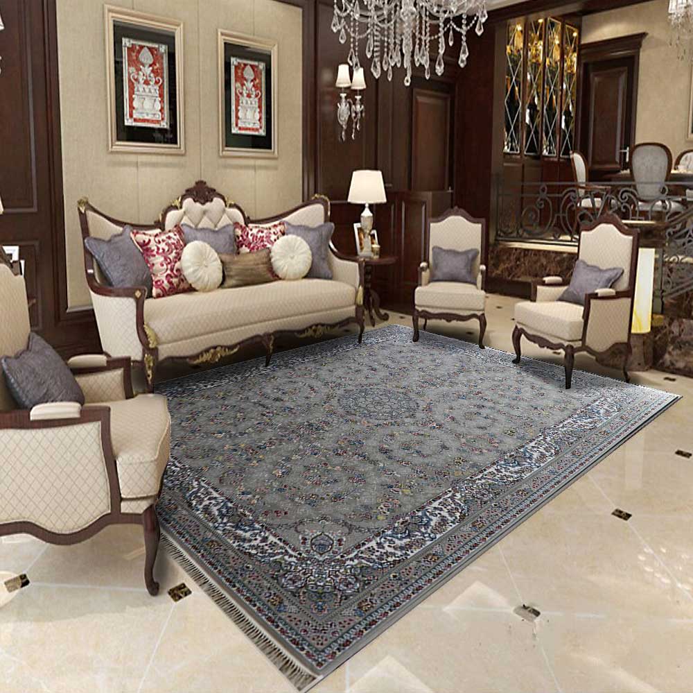 فرش زمرد مشهد 700 شانه کد 25072 طوسی