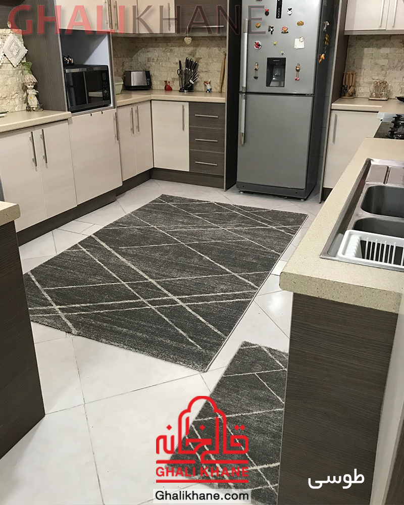 گلیم فرش ساوین طرح 4083 طوسی