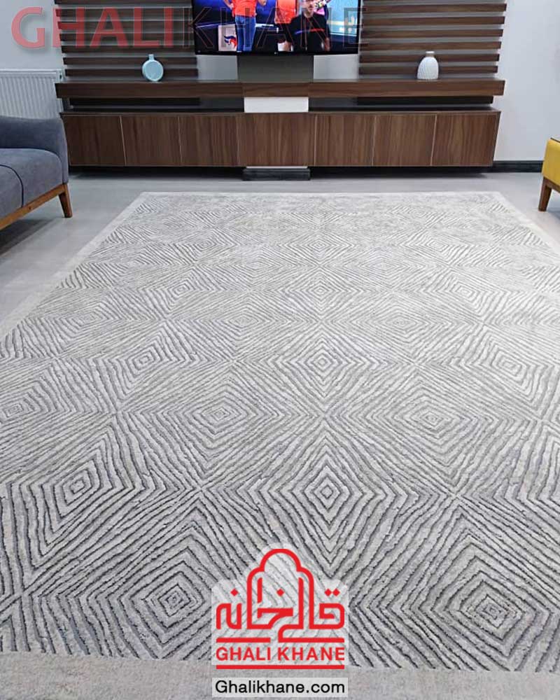 فرش طرح پلاتینیوم کد 5005 طوسی