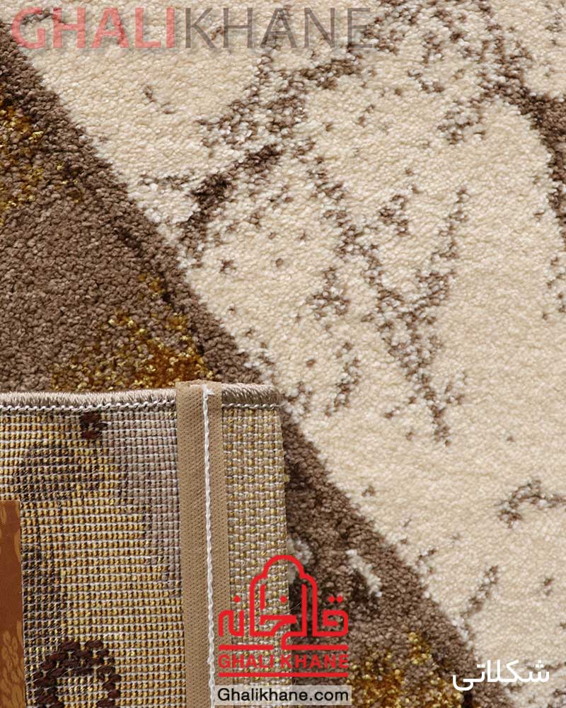 فرش ساوین طرح بنجامین شکلاتی