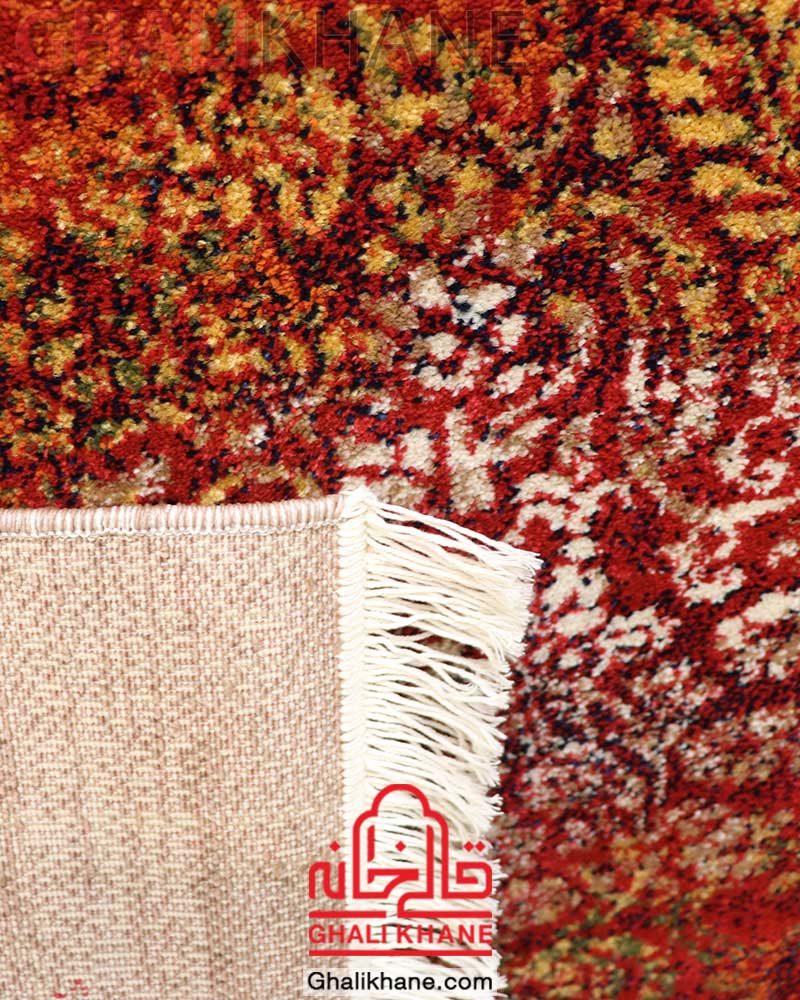 گلیم فرش ماشینی ساوین کد 2095 کرم