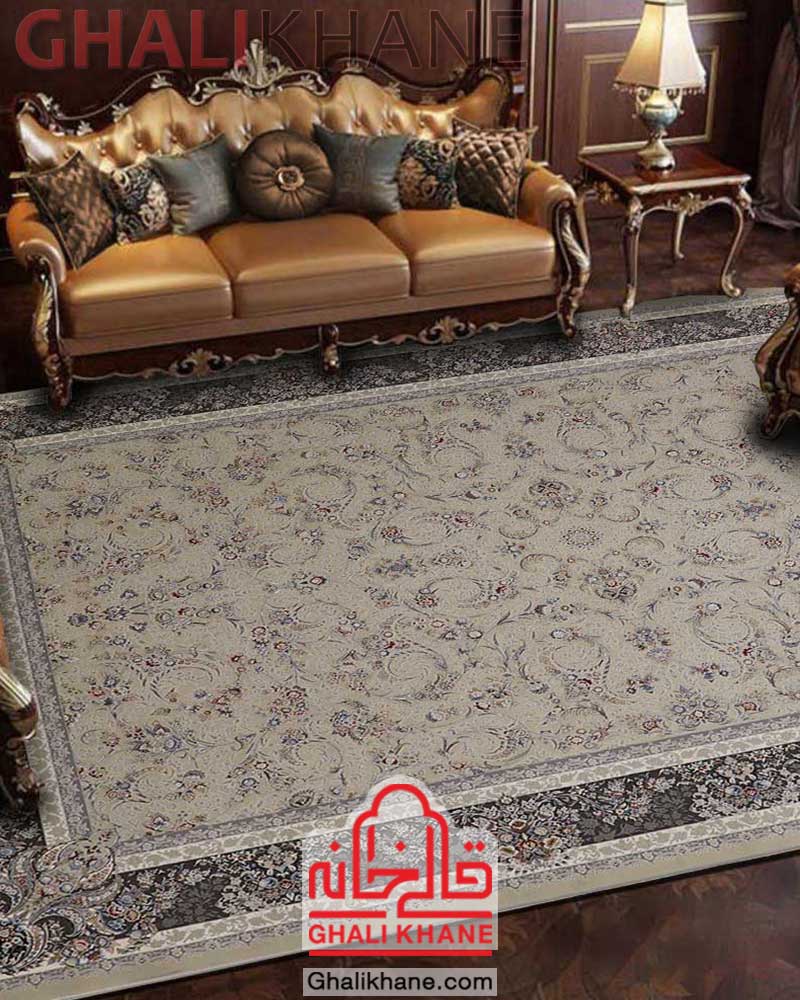 فرش ساوین کد 7612 بژ 1200 شانه