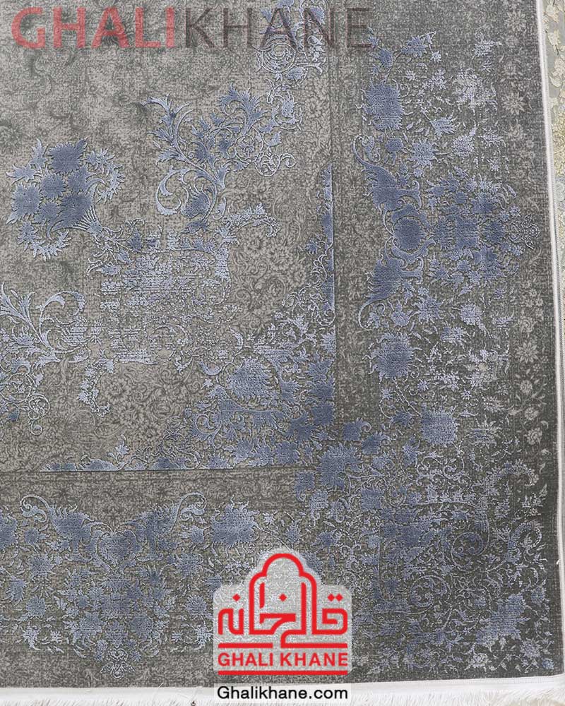 فرش طوسی و بنفش