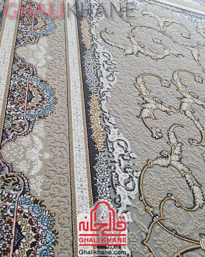 فرش نگین مشهد کد 2608 نقره ای