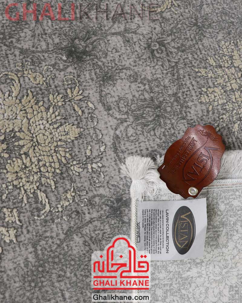 فرش فانتزی طوسی زرد