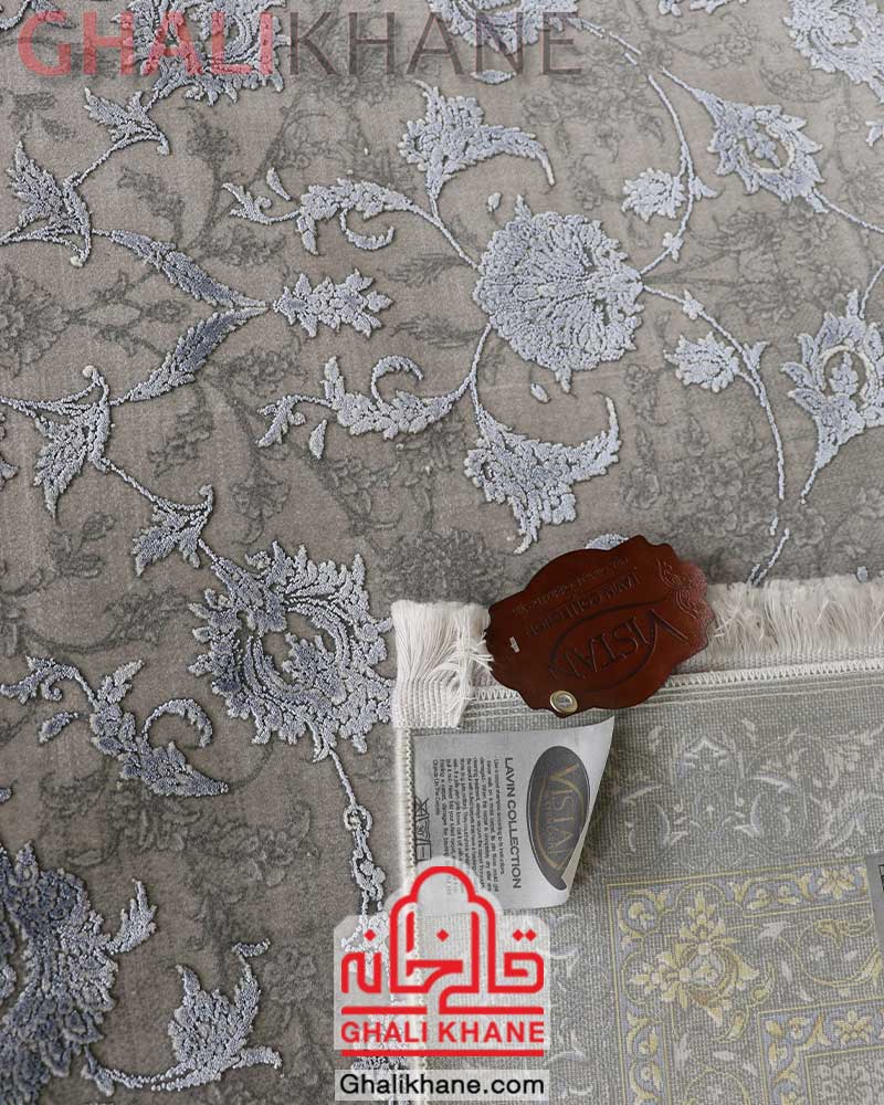 فرش فانتزی افشان طوسی بنفش