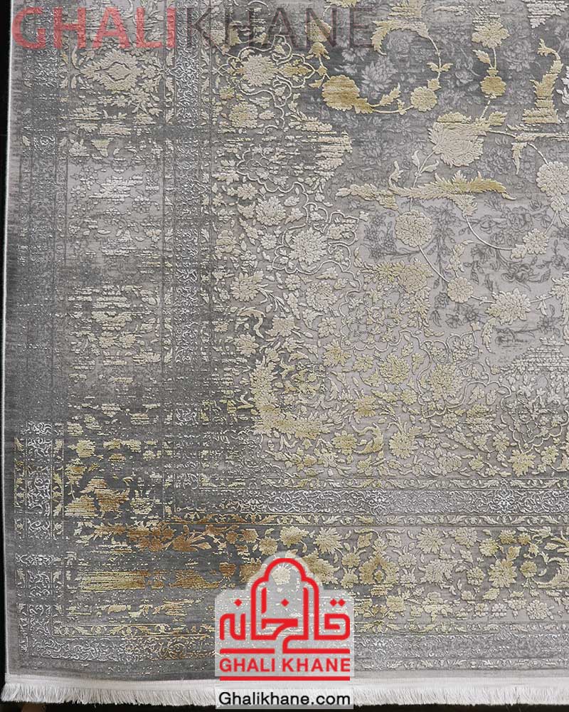 فرش طوسی طلایی