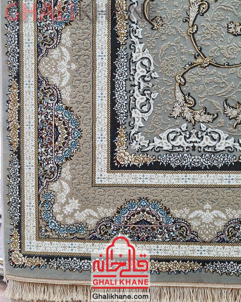 فرش نگین مشهد کد 2608 نقره ای 700 شانه