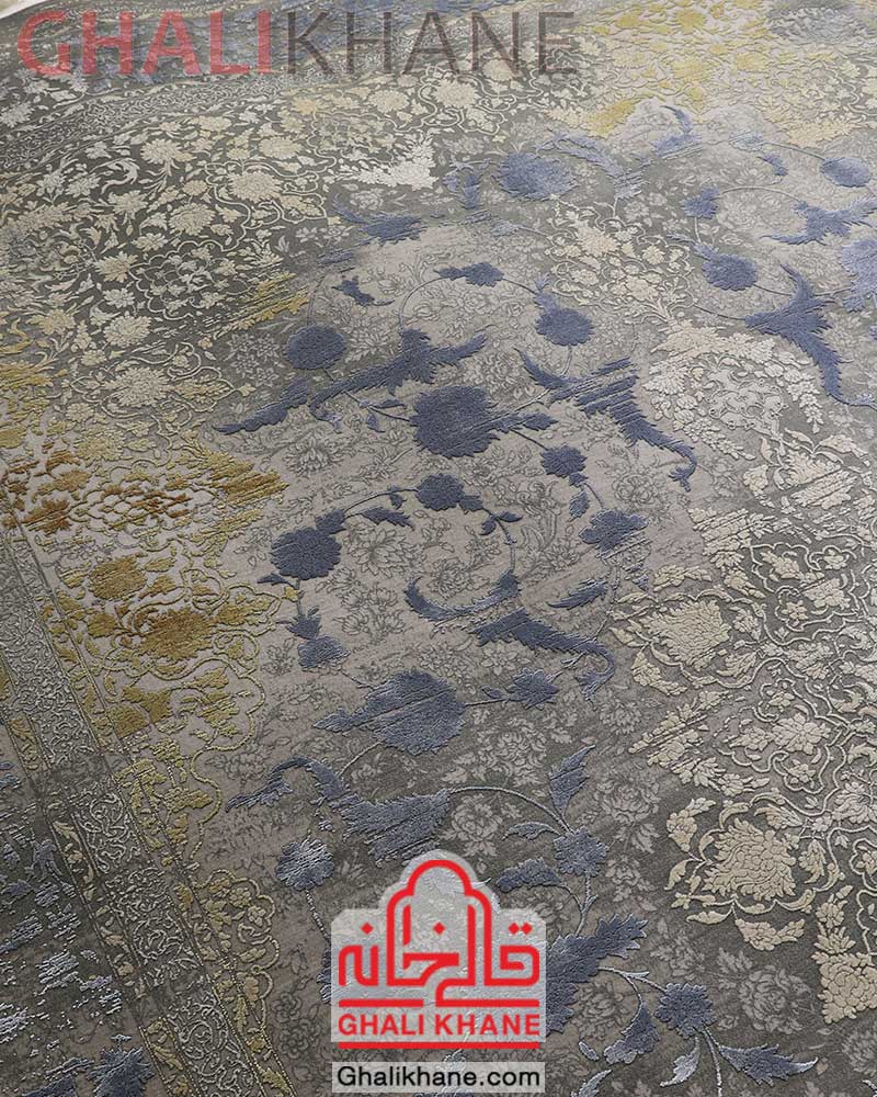 فرش مدرن 1200 شانه طوسی بنفش