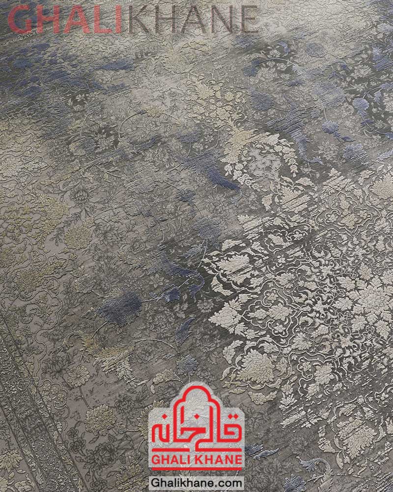 فرش فانتزی طوسی بنفش