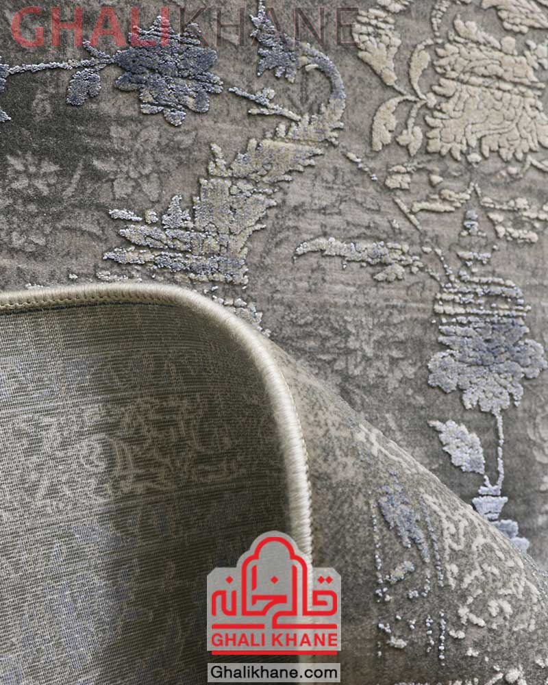 فرش 1200 شانه طوسی بنفش