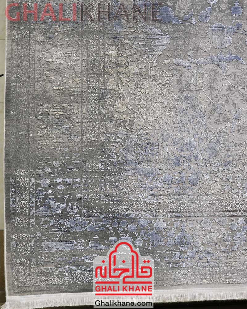 فرش مدرن طوسی بنفش