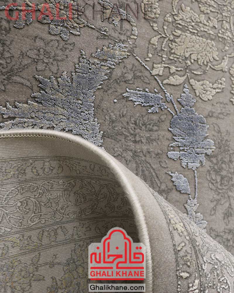 فرش 1200 شانه مدرن طوسی