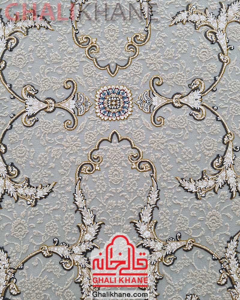 فرش نگین مشهد کد 2608 نقره ای