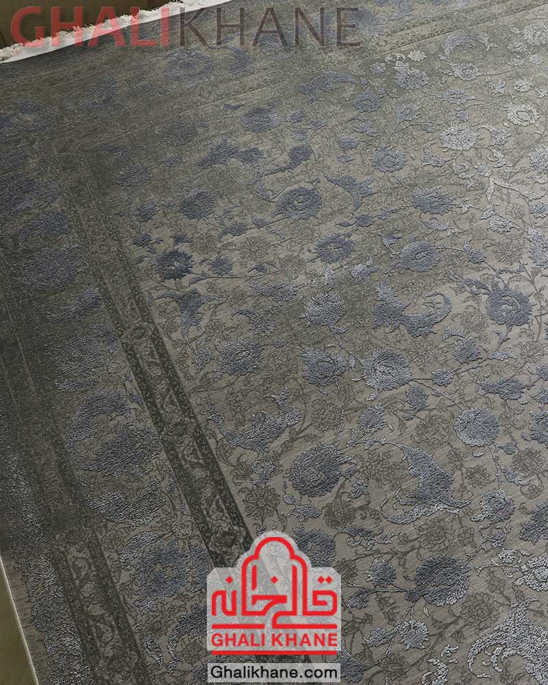 فرش افشان طوسی بنفش