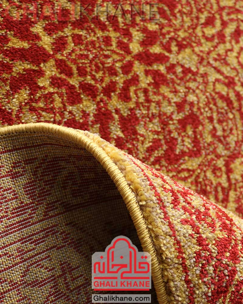 گلیم فرش ساوین کد 7760 طلایی