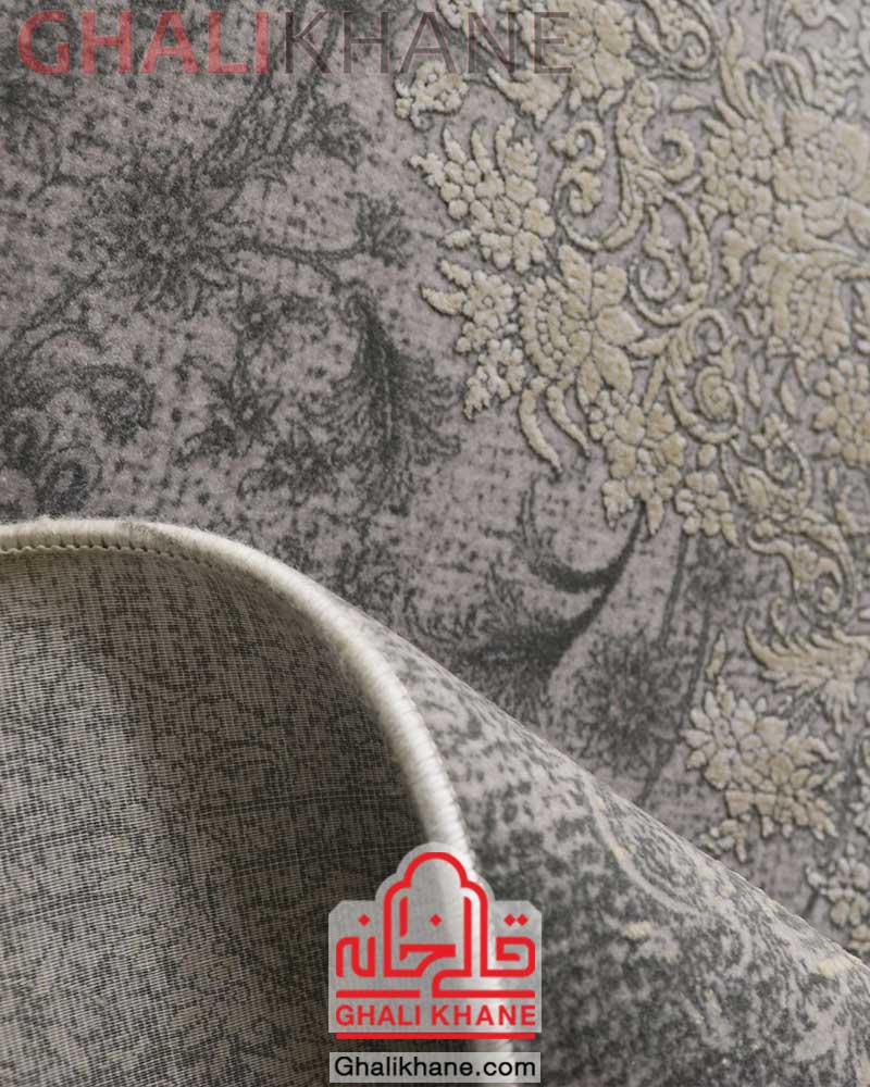 فرش فانتزی 1200 شانه طوسی